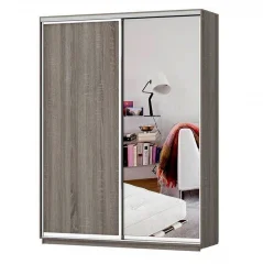 Skapis ar 2 bīdāmām durvīm un spoguli 18024060 cm trifele2 atv 