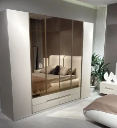 Skapis 6-durvju malta ar apgaismojumu 