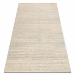 FLUX 461.93.AE120 wool carpet OSTA - Lines, structural, loft cream / grey