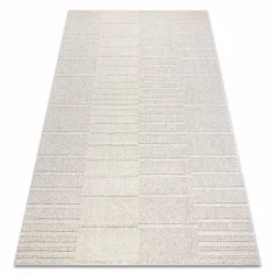 FLUX 461.3.AE121 wool carpet OSTA - Geometric, structural, loft beige / grey
