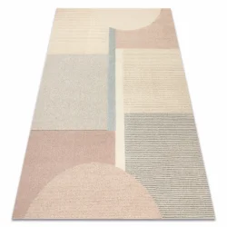 FLUX 461.1.AE990 wool carpet OSTA - Geometric, structural, loft cream / beige