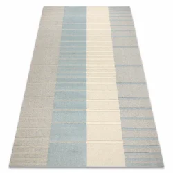FLUX 461.3.AE120 wool carpet OSTA - Lines, structural, loft grey / blue