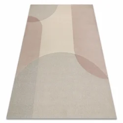 FLUX 461.7.AE200 wool carpet OSTA - Geometric, structural, loft beige / pink