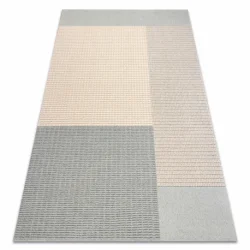 FLUX 461.9.AE500 wool carpet OSTA - Geometric, structural, loft blue / cream