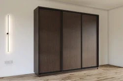 Шкаф-купе 3х-дверный 25024060 см сономачёрный мат2 ящика 