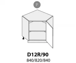 Extom - Нижний угловой кухонный шкафчик AVELLINO D12R/90 прав. - Польша Extom - Нижний угловой кухонный шкафчик AVELLINO D12R/90 прав. - Польша