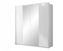 Шкаф 4дв. BREMA 210 bialy/lustro