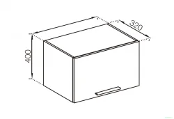 Ukraina - Augšējais Skapītis ADEL GREY okap 60 - Ukraina