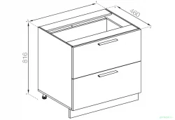 Ukraina - Apakšējais virtuves skapītis ADEL GREY N60 Š - Ukraina