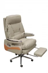 Darba krēsls āda F218 bēšā