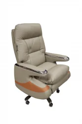 Darba krēsls āda H1026 krāsa: pelēka