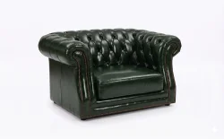 Biroja ādas krēsls CHESTERFIELD zaļš
