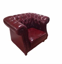 Biroja ādas krēsls CHESTERFIELD bordo