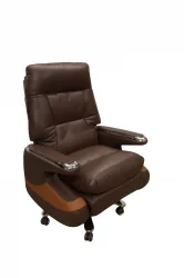 Ādas Darba krēsls H1025, brūns