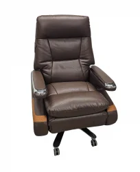 Ādas Darba krēsls H1025 brūns