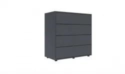 Kumode solo90 4dr krāsa pelēka 