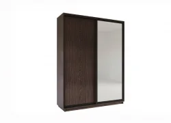 Skapis ar 2 bīdāmām durvīm spoguli 120/240/60 cm venge+2 atvilktnes